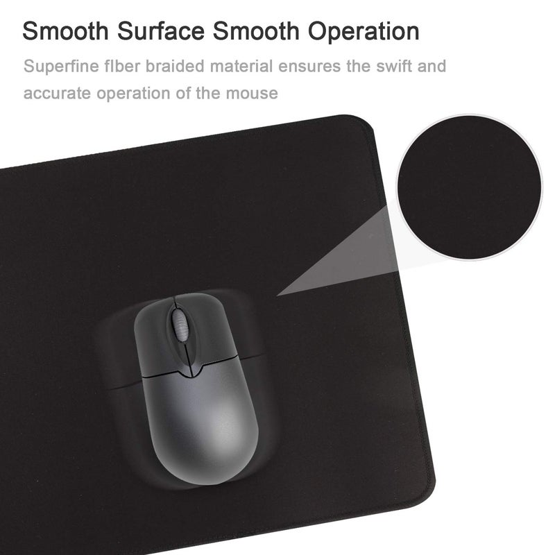 HIHUHEN Gaming Mouse Mat/Mouse Pad 23.6x11.8x0.12Inch | XXL Mouse pad | Table mat/Large Size | Improved Precision and Speed | Rubber Base for Stable Grip on Smooth Surfaces Non-Slip (60x30Black004) - Image 3